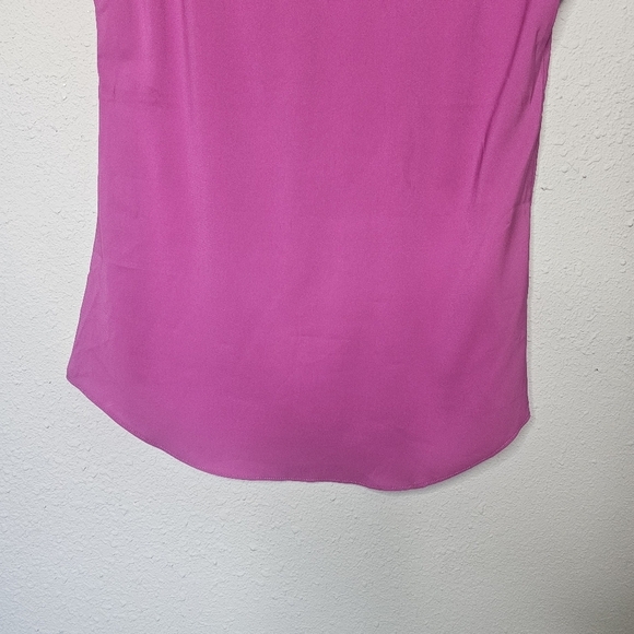 Express Womens XS Blouse Fuchsia Pink Flowy Tunic Top Criss Cross - Picture 3 of 7